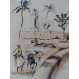 SYLVIA A. ALDBURGHEM. 20th.C. ARR. MARRAKECH, SIGNED AND DATED 1937, WATERCOLOUR. 32 x 23cms