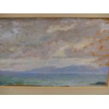 CHARLES McCARTHY. CONTEMPORARY. ARR. JURA, SIGNED GOUACHE ON BOARD. 15.5 x 22.5cms TOGETHER WITH