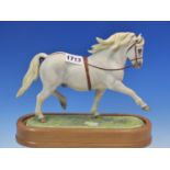 A 1966 ROYAL WORCESTER FIGURE OF THE WELSH MOUNTAIN PONY COED COCH PLANED MODELLED BY DORIS LINDNER.