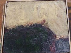 JEREMY LE GRICE (1936-2012) (ARR)- CLIFF EDGE, MARCH '59 SIGNED AND INSCRIBED VERSO OIL ON PANEL