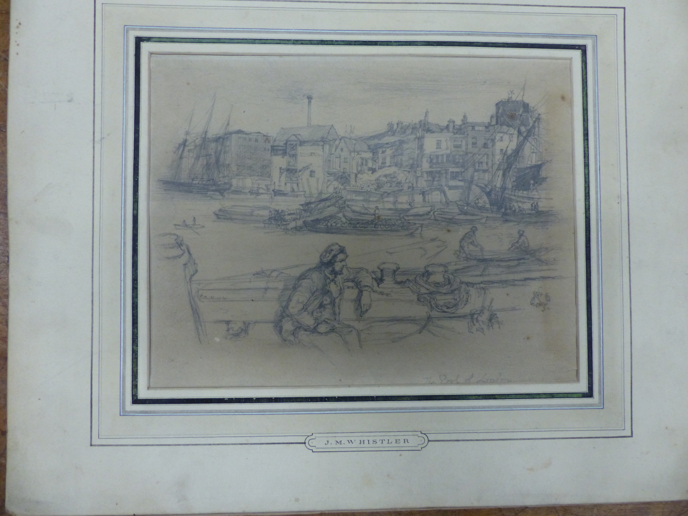 LATE 19th.C. ENGLISH SCHOOL. THE POOL OF LONDON, PENCIL DRAWING, UNFRAMED. 20 x 26cms. - Image 5 of 5