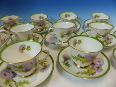 A ROYAL DOULTON GLAMIS THISTLE PATTERN TEA SET, THE TWELVE PLACE SETTINGS TO A DESIGN BY P