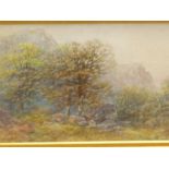 PETER DEAKIN. LATE 19th.C.ENGLISH SCHOOL. NEAR TREMADOC, SIGNED WATERCOLOUR. 16 x 24cms.