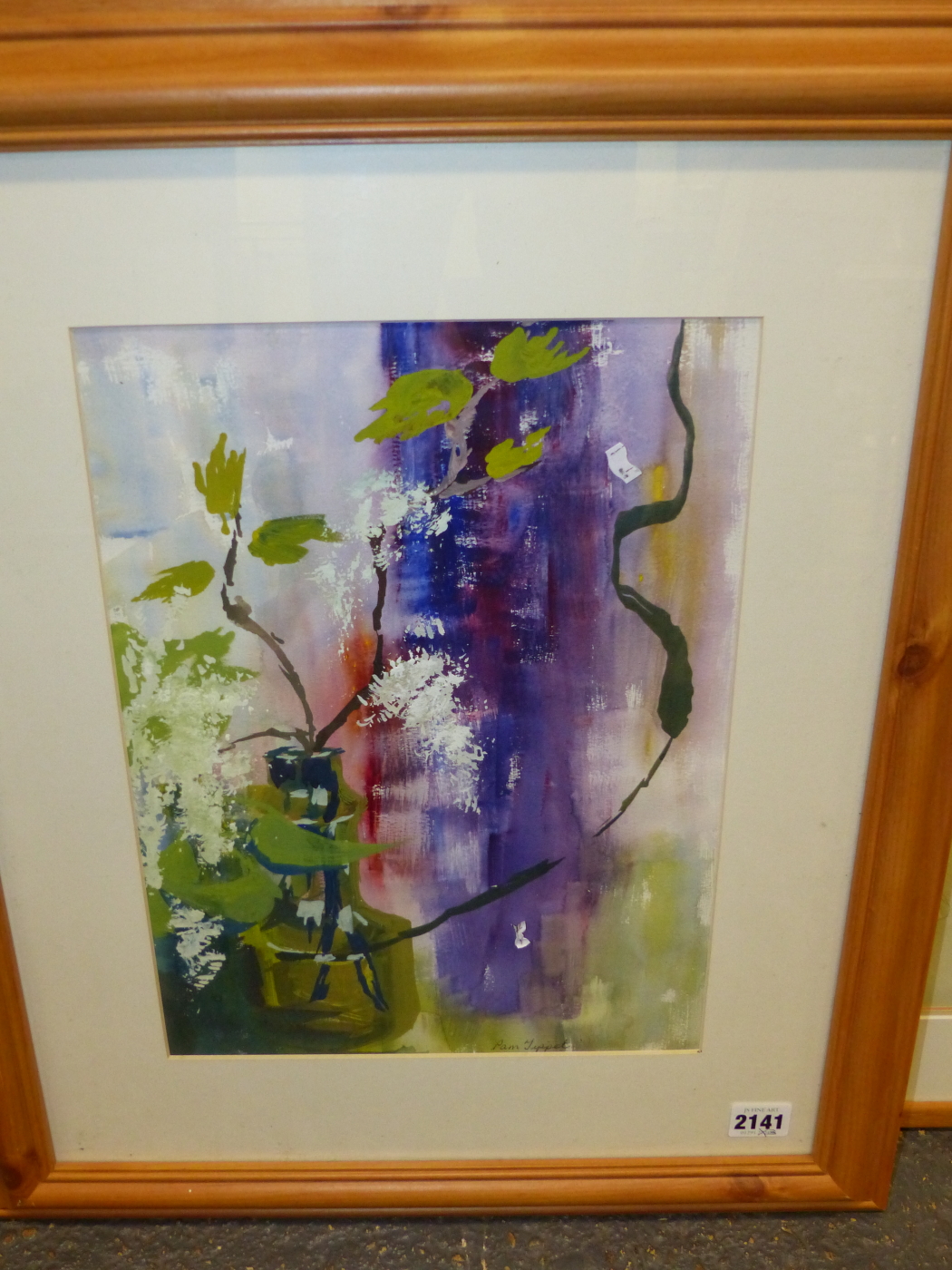 PAM TIPPETT (1950-). ARR. A STILL LIFE STUDY, SIGNED WATERCOLOUR. 36.5 x 27cms TOGETHER WITH TWO - Image 2 of 8