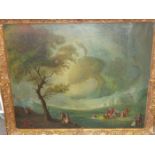 C DEL CAMINO. EARLY 20th CENTURY SCHOOL. A FETE CHAMPETRE, SIGNED OIL ON CANVAS, INSCRIBED VERSO. 58