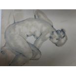 LEON UNDERWOOD (1890-1975) ARR. STANDING NUDE, SIGNED AND DATED 1939, WATERCOLOUR 27.5 x 19cms,