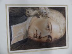 18/19th.C. ENGLISH SCHOOL. A PORTRAIT OF A GENTLEMAN, UNFRAMED PASTEL. 29 x 21cms.