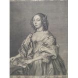 GROUP OF FIVE OLD MASTER AND LATER PRINTS TO INCLUDE TWO PORTRAITS AFTER VAN DYCK 36 x 28cms AND