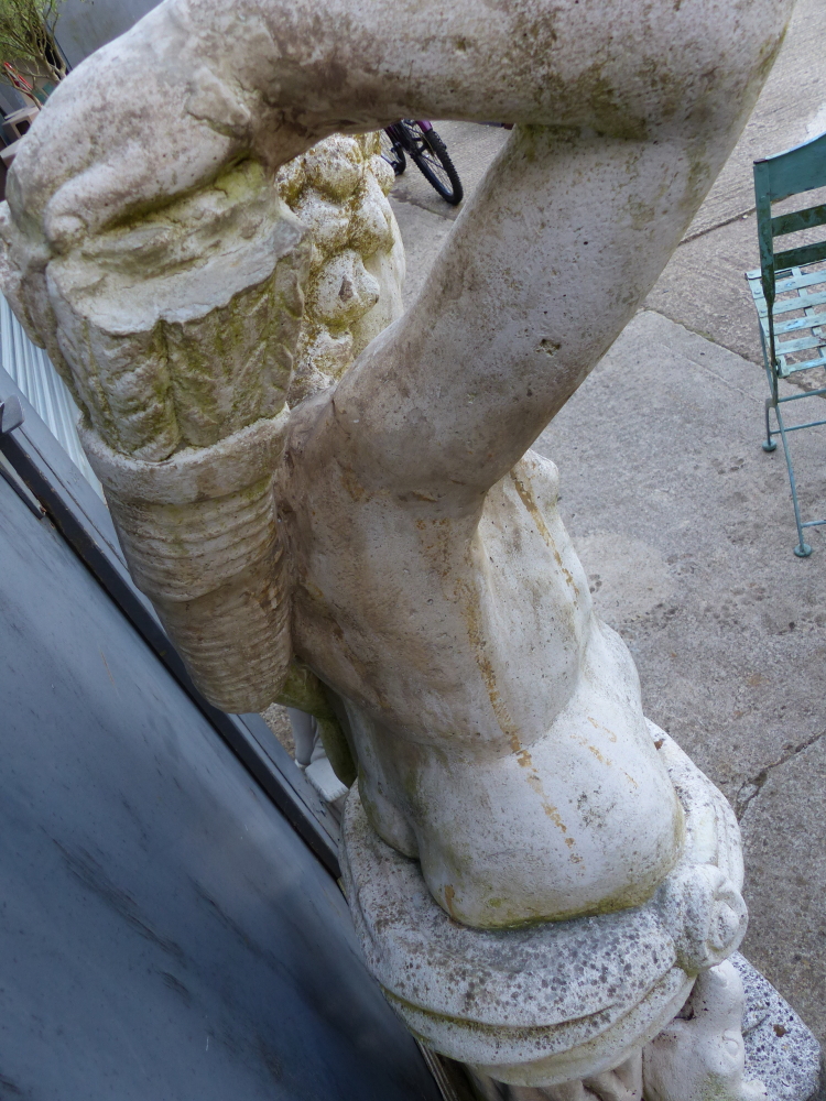 A GARDEN FIGURE OF DIANA THE HUNTRESS. - Image 5 of 5