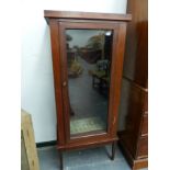 AN EDWARDIAN INLAID DISPLAY CABINET.