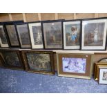 EIGHT CRIES OF LONDON PRINTS, TWO OTHERS AFTER GEORGE MORLAND, AND OTHER DECORATIVE PRINTS.