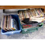 A LARGE COLLECTION OF RECORD ALBUMS AND SINGLES.