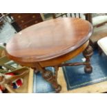 A SMALL OVAL OCCASIONAL TABLE, A SWING MIRROR, TWO WALL MIRRORS, AND TWO FOOT STOOL.