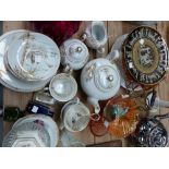 ASSORTED TEA WARES AND ORNAMENTS.