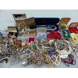 A LARGE QUANTITY OF COSTUME JEWELLERY.