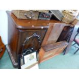 A VICTORIAN MAHOGANY INVERTED BREAKFRONT SIDEBOARD.