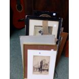 VARIOUS VINTAGE FRAMED PHOTOGRAPHS AND OTHER PRINTS AND PICTURES.