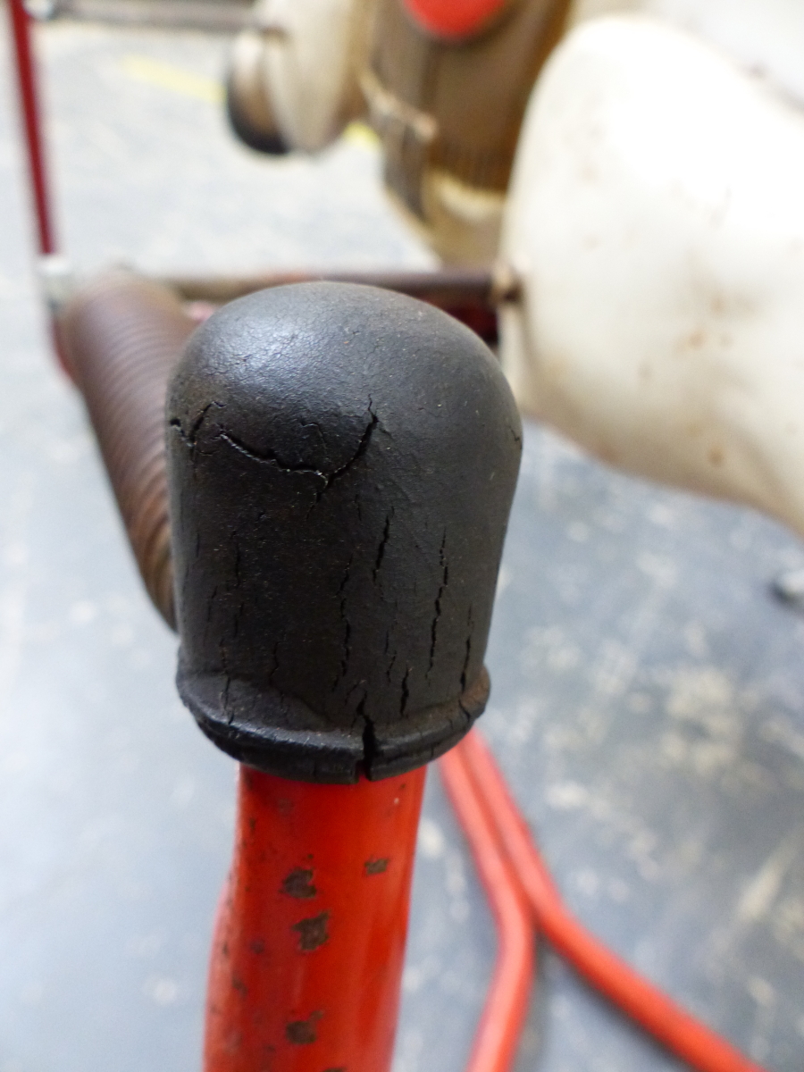 A MOBO TIN ROCKING HORSE AND A SMALL RETRO TABLE. - Image 5 of 16