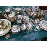 A QUANTITY OF VARIOUS PLATED WARES.