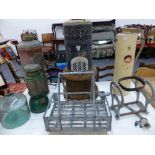 TILLY LAMP, VINTAGE FIRE EXTINGUISHER, PARAFFIN HEATER ETC.