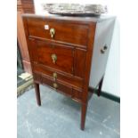 A 19TH C. MAHOGANY NIGHT STAND.