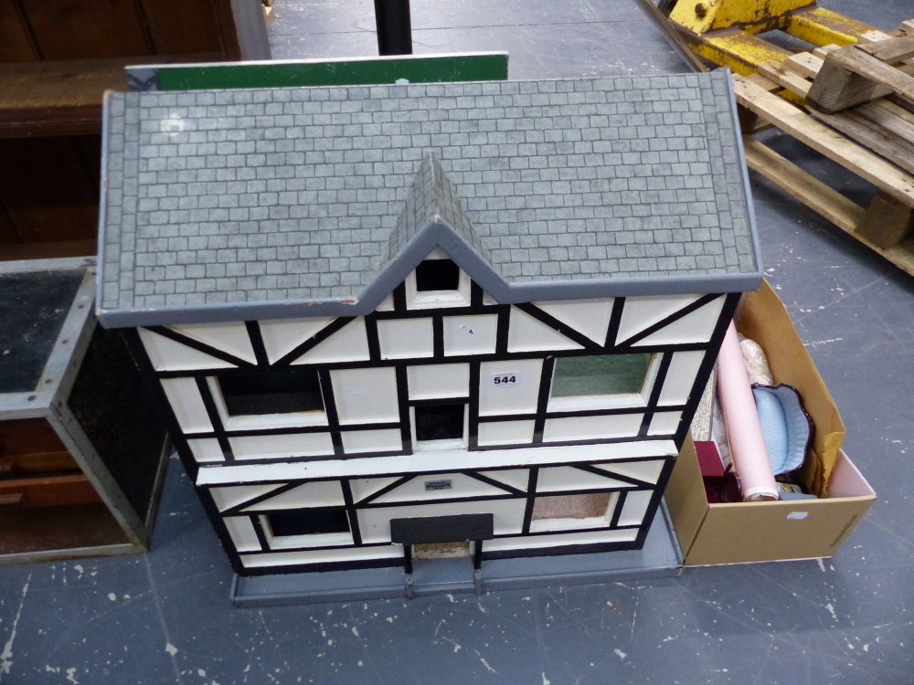 A DOLLS HOUSE AND FURNISHINGS.