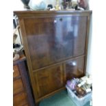 A FRENCH STYLE WALNUT SECRETAIRE.