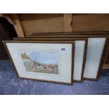 A SET OF FOUR WATERCOLOUR HUNT SCENES BY A.D.BELL.