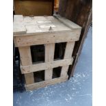 A WWII HAND OPERATED AIR RAID SIREN IN ORIGINAL CRATE.