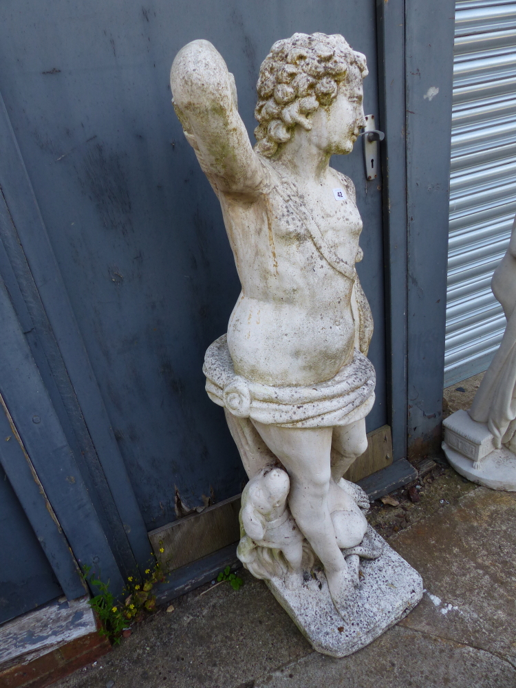 A GARDEN FIGURE OF DIANA THE HUNTRESS. - Image 3 of 5