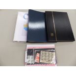 CHINA COLLECTION IN WHITE FOLDER WITH BLACK STOCK BOOK, LOOSE PACTS,BOOKS ETC.