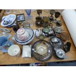 VARIOUS CHINA, SILVER PLATED WARES, HALLMARKED SILVER ETC.