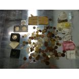 A BAG OF VARIOUS COINAGE INC. FESTIVAL OF BRITAIN, AND FOREIGN ETC.