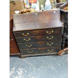 18TH C. OAK BUREAU.