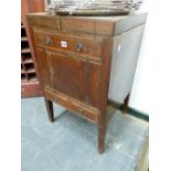 A 19TH C. MAHOGANY WASH STAND.