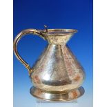 A VICTORIAN SILVER HALLMARKED LIDDED EWER IN THE FORM OF A HARVEST JUG. DATED 1896 SHEFFIELD FOR