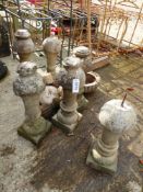 A GROUP OF STONE BALUSTRADES, ETC.