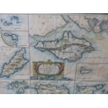 AFTER ROBERT MORDEN. AN ANTIQUE HAND COLOURED MAP ENTITLED 'THE SMALLER ISLANDS IN THE BRITISH