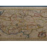 AFTER RICHARD BLOME. AN EARLY ANTIQUE HAND COLOURED MAP OF NORTH AFRICA. 30 x 40cms.