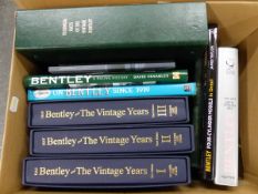 A COLLECTION OF BOOKS ON VINTAGE AND LATER BENTLEYS, TO INCLUDE: W O BENTLEYS AUTOBOIGRAPHY, 1958