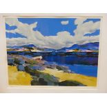 DONALD HAMILTON FRASER (1929-2009). ARR. SCOTTISH BEACH. PENCIL SIGNED LIMITED EDITION COLOUR PRINT.