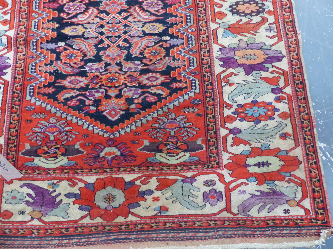 AN ANTIQUE PERSIAN MALAYER RUG. 303 x 150cms. - Image 2 of 10