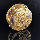 A THOMAS TOMPION (1639-1713) VERGE WATCH MOVEMENT NUMBERED 2893 ON THE FRONT PLATE VISIBLE FOR THE