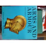 A QUANTITY OF BOOKS ON ANTIQUES, ARMS AND ARMOUR, TO INCLUDE THE SUBJECTS: SUNDIALS, CLOCKS,