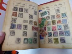 THREE ALBUMS OF WORLD STAMPS MAINLY 1930S - 1950S