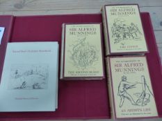 SIR ALFRED MUNNINGS, AN ARTISTS LIFE, THE SECOND BURST AND THE FINISH, EACH WITH DUST COVER TOGETHER