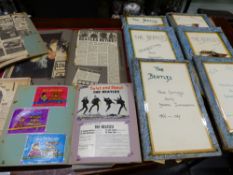 THE BEATLES- A COLLECTION OF 14 PERIOD SCRAP ALBUMS INCLUDING PHOTODRAPHS, CUTTING ANNOTATED