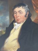 EARLY 19th.C. ENGLISH SCHOOL. PORTRAIT OF A GENTLEMAN, BELIEVED TO BE LAWRENCE RUSHTON, OIL ON