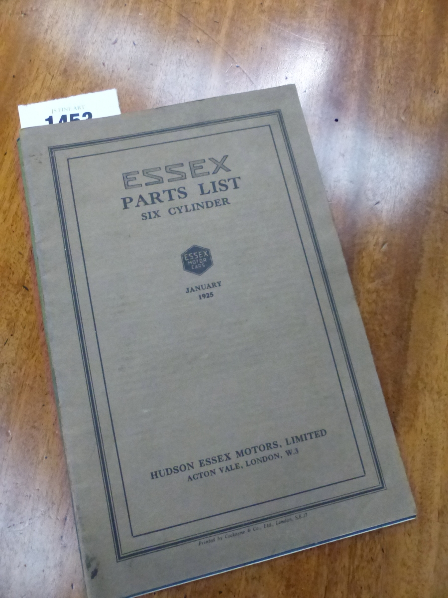 A HUDSON SUPERSIX PARTS LIST, AND ESSEX SIX CYL. INSTRUCTION BOOK, A HUDSON AND ESSEX PRICES FOR - Image 14 of 16