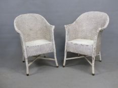 TWO VINTAGE LLOYD LOOM ARMCHAIRS (2).